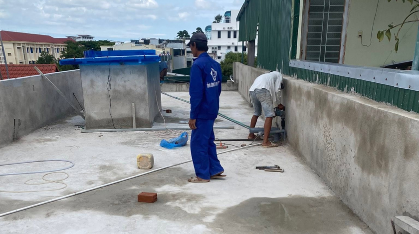 Thi công chống thấm sân thượng tại Quảng Ngãi