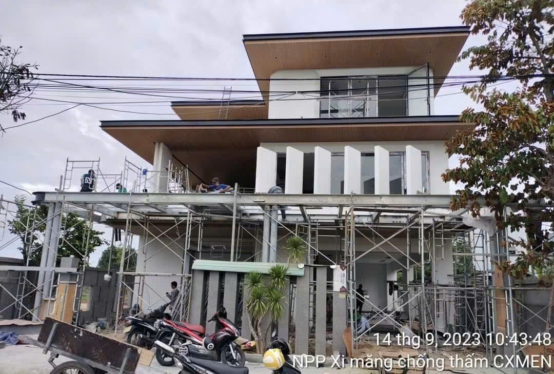 Bề mặt sân thượng sau thi công chống thấm tại Quảng Ngãi